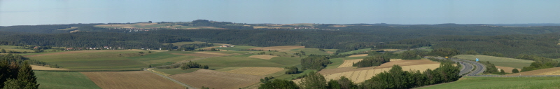 Aussicht vom Hegaublick nach Norden