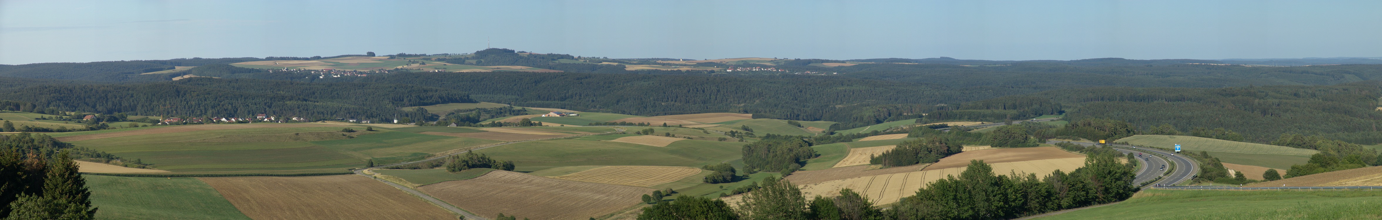 Aussicht vom Hegaublick nach Norden