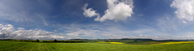 Weite Landschaften in der Baar