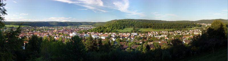 Blick von der Witthohsteige auf Tuttlingen