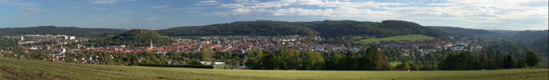 Herbstliche Ansicht vom Sonnenbuckel auf Tuttlingen